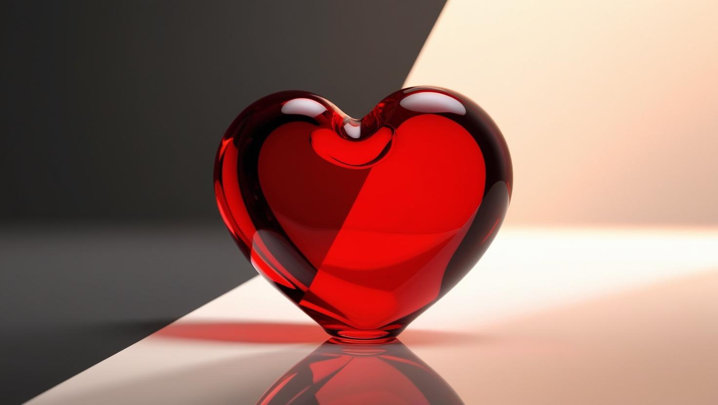 _coração de vidro vermelho com fundo meio escuro e meio claro.jpg